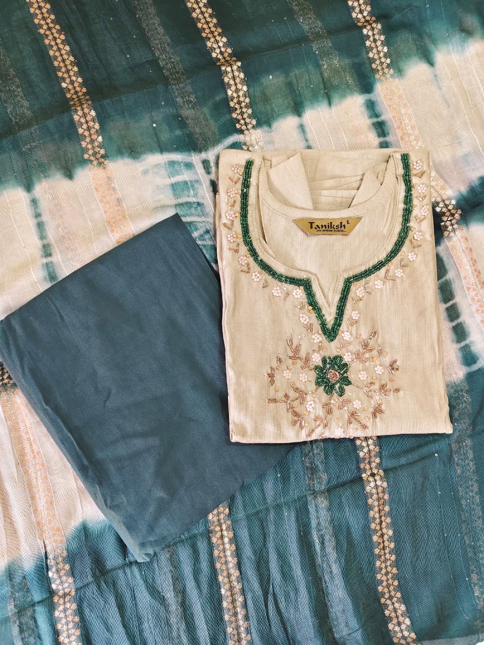 Cotton Hand Work Design Kurti Set