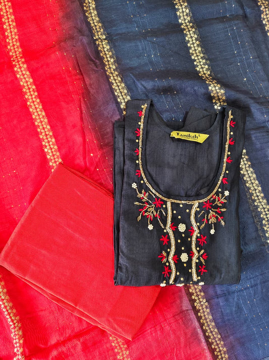 Cotton Hand Work Design Kurti Set