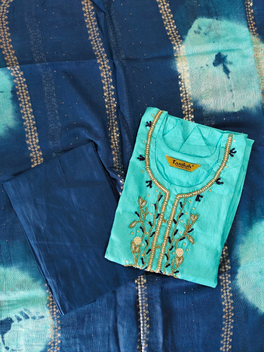 Cotton Hand Work Design Kurti Set