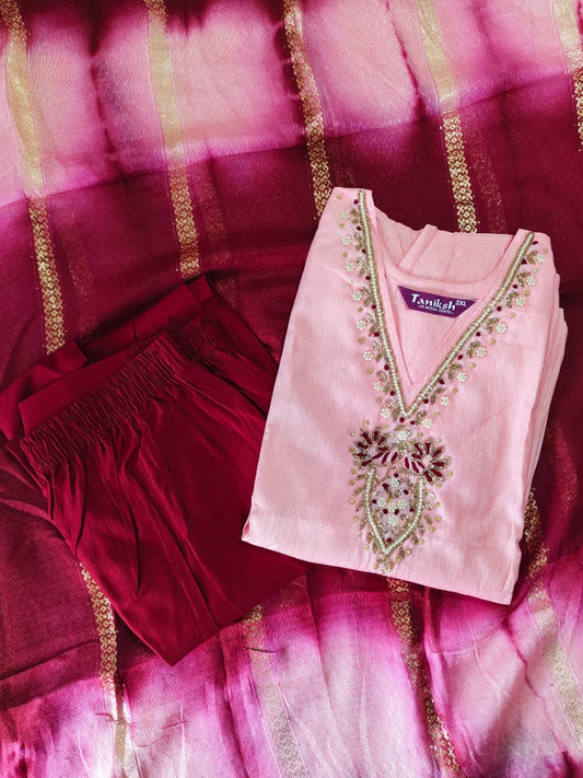 Cotton Hand Work Design Kurti Set