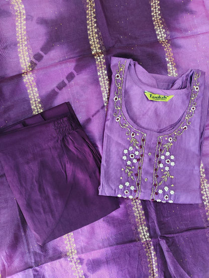 Cotton Hand Work Design Kurti Set