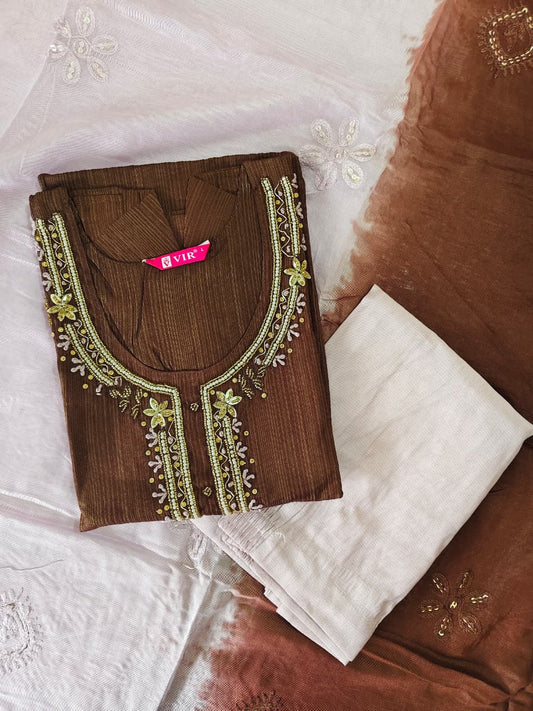 Cotton Hand Work Design Kurti Set