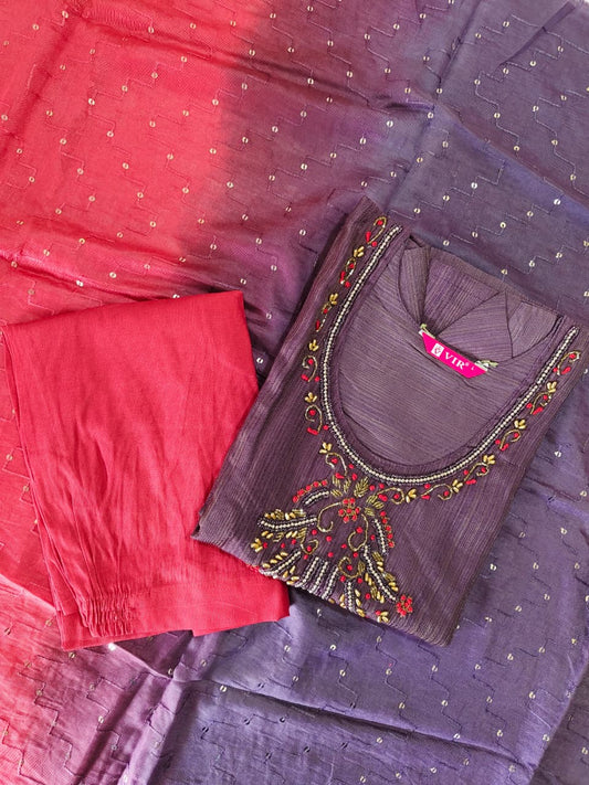 Cotton Hand Work Design Kurti Set