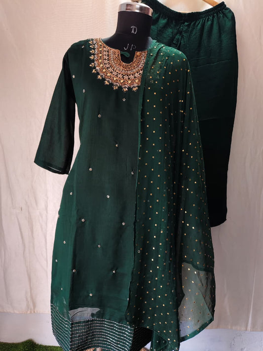Roman Silk Kurti Set