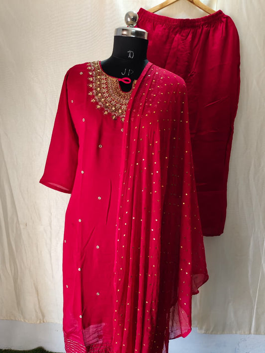 Roman Silk Kurti Set