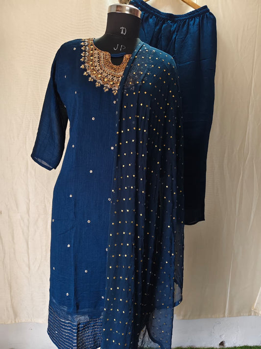 Roman Silk Kurti Set