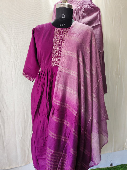 Vertican Silk Umbrella Kurti