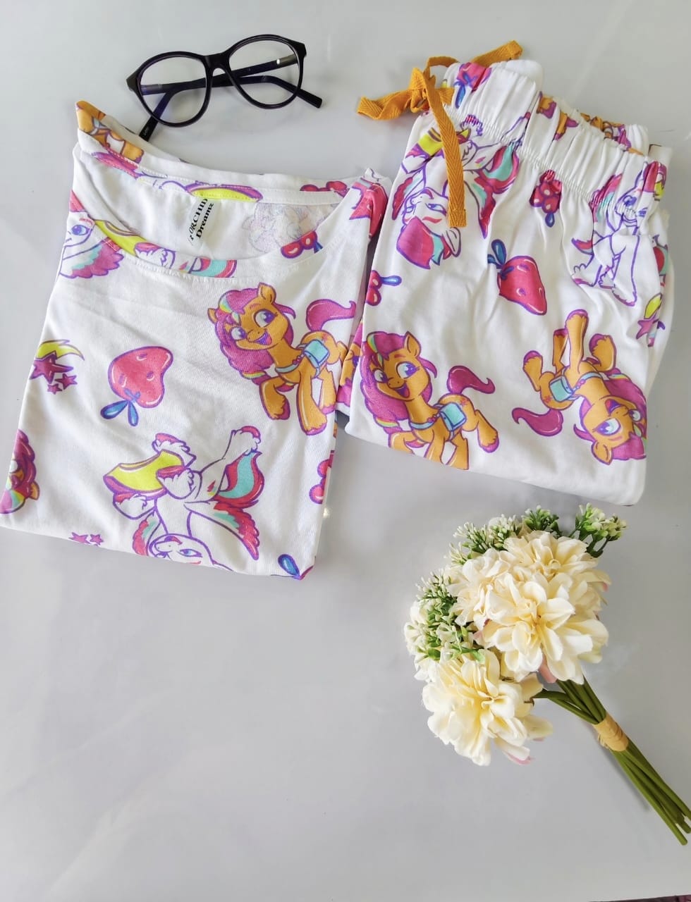 White Unicorn Womens Co Ord Set