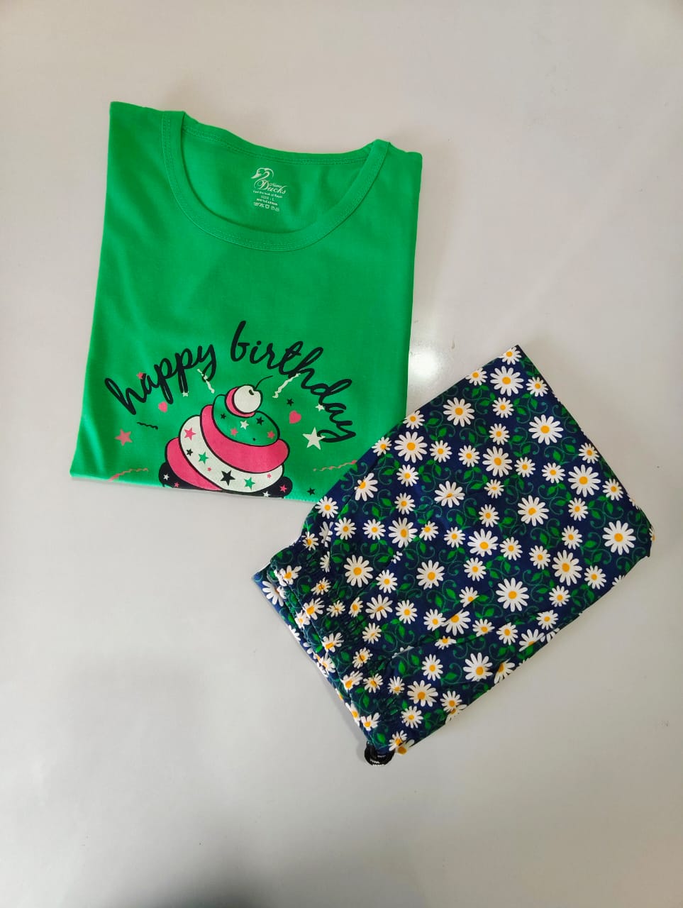 Womens Contrast Night Dress Set