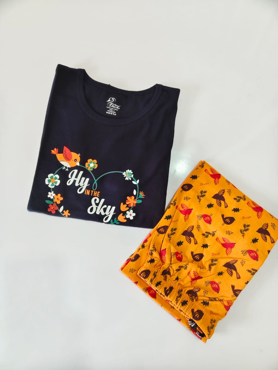 Womens Contrast Night Dress Set