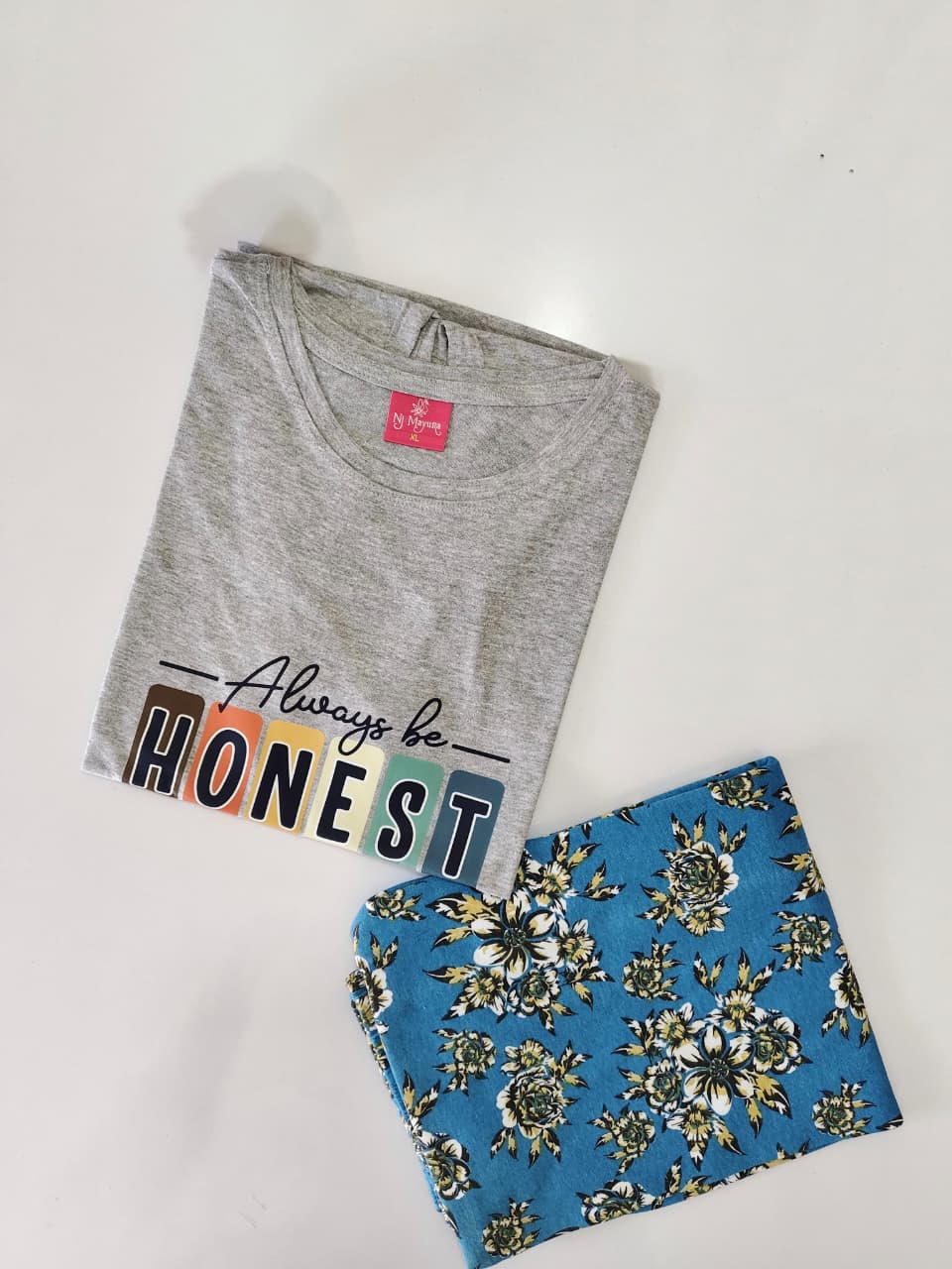 Womens Contrast Night Dress Set