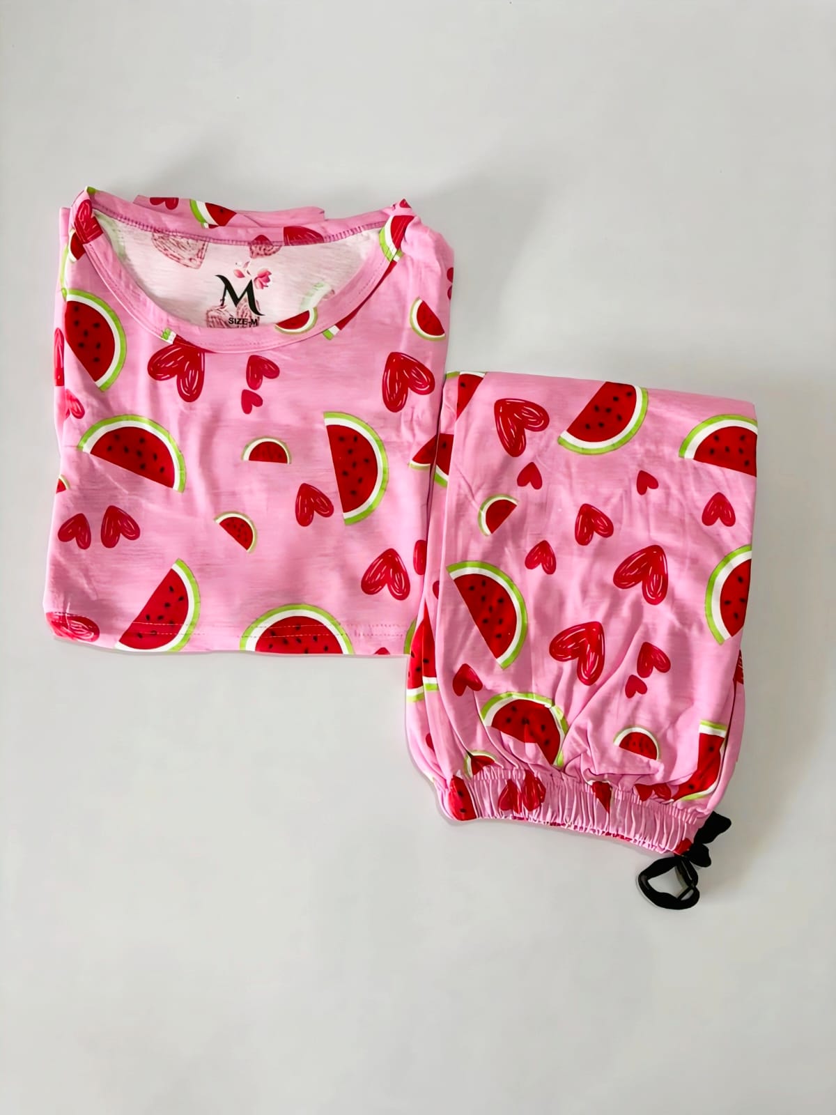 Pink Watermelon Feeding Peplum Set