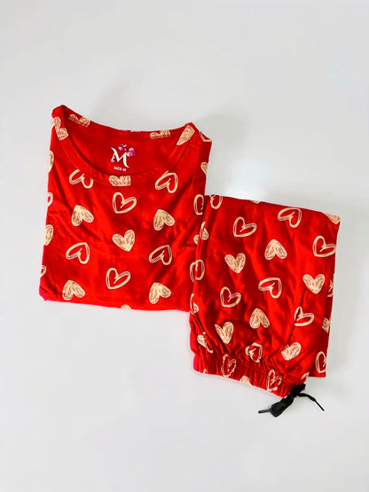 Red Heart Feeding Peplum Set