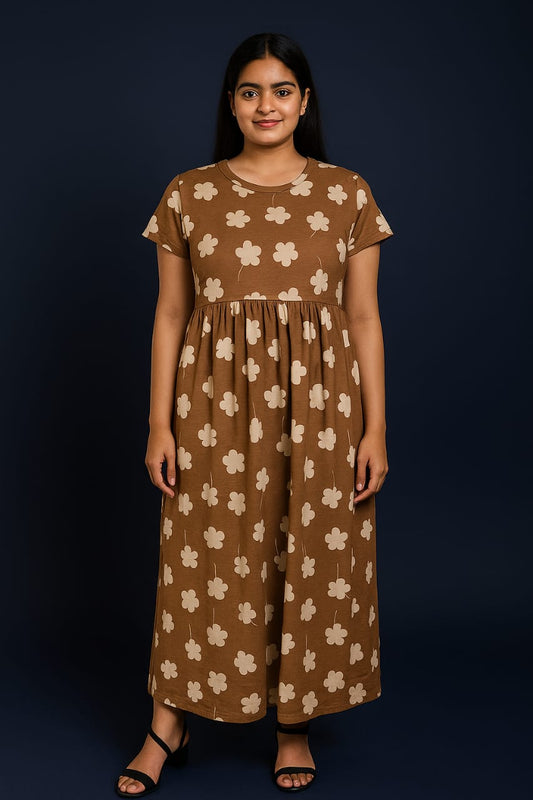 Brown Non Feeding Frock