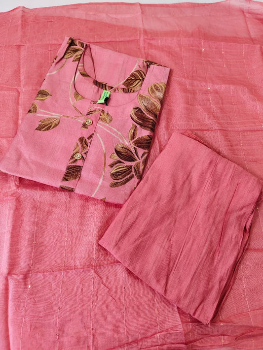 Vertican Silk Kurti Set