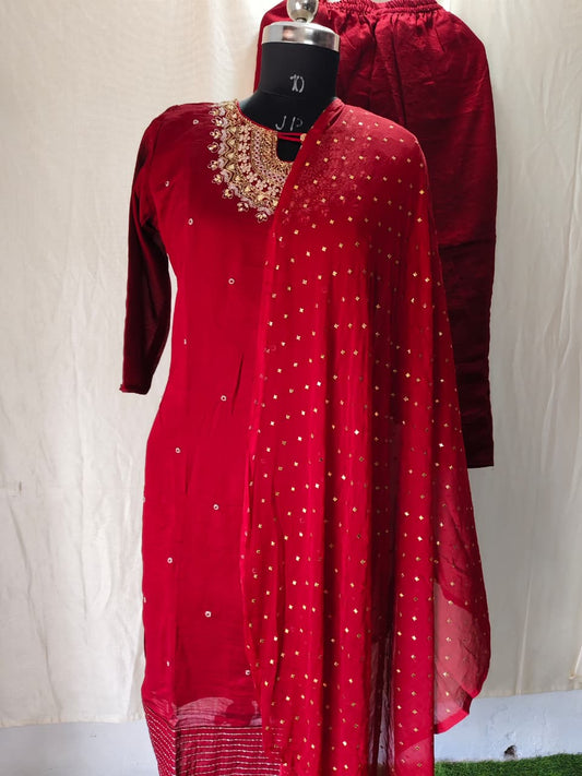Roman Silk Kurti Set