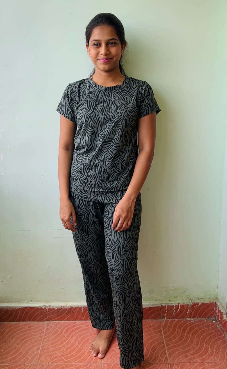 Green Zebra Print Womens Co Ord Set