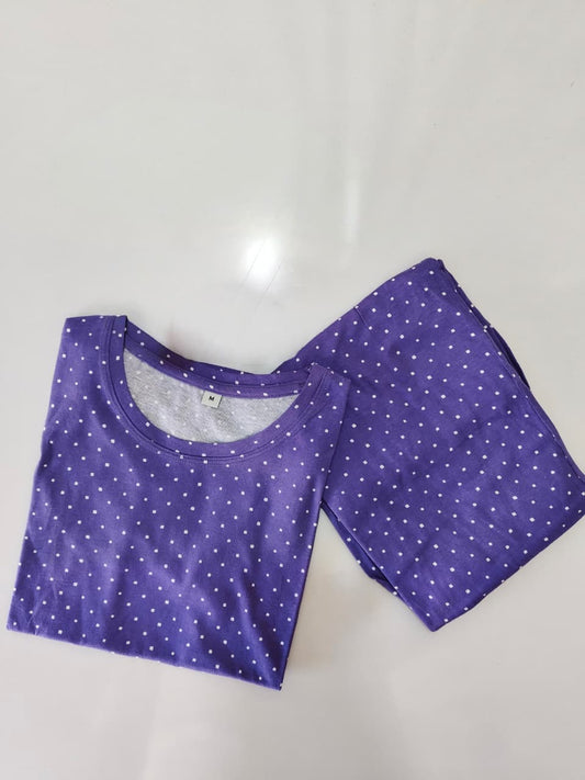 Purple Dot Womens Co Ord Set