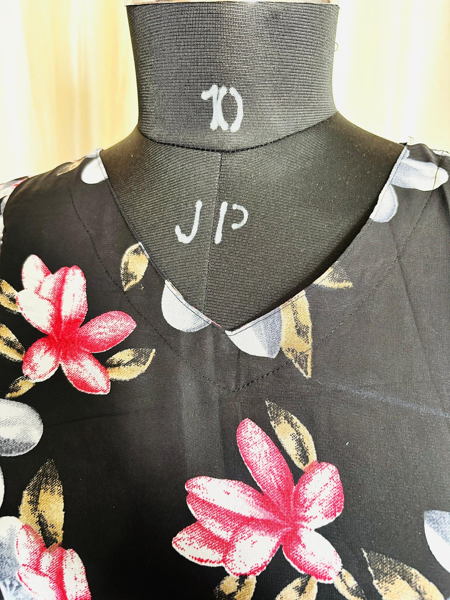 Georgette Feeding Frock -Black