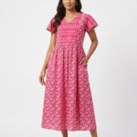 Feeding Maxi Nighty With Zip-Pink Floral