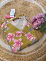 Mustard Yellow Floral Print 2tier Feeding Maxi - Image 2