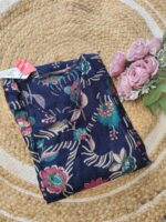 Rich Blue Floral Print 2tier Feeding Maxi - Image 2