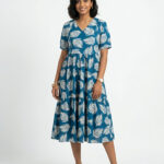 Teal Blue Leaf 2tier Feeding Maxi