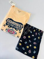 Premium Pyjamas Set- Sandal & Blue - Image 2