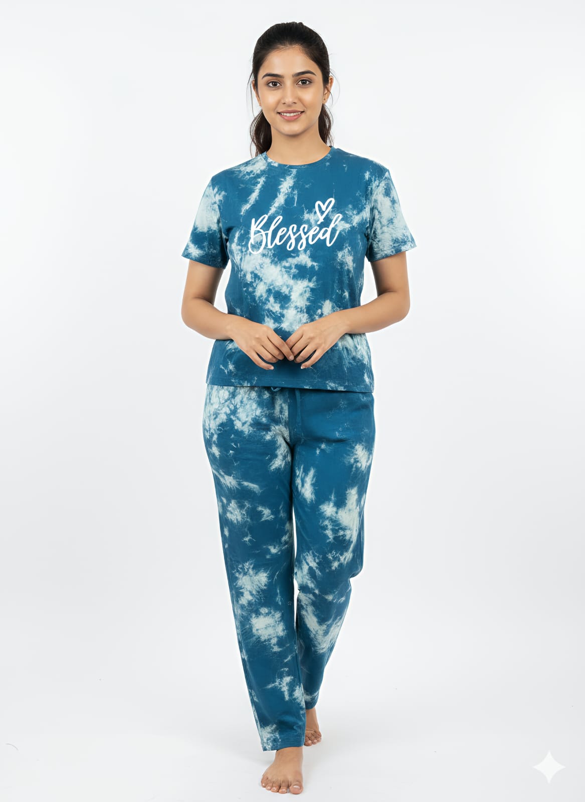 WhatsApp Image 2026-06-02 at 10.31.23 AM (1) Tie and Dye Premium Co ord Set -Blue - Image 1