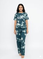 Tie and Dye Premium Co ord Set -Green