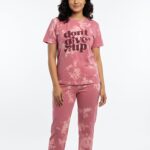 Tie and Dye Premium Co ord Set -Light Pink