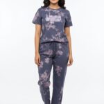 Tie and Dye Premium Co ord Set -Grey