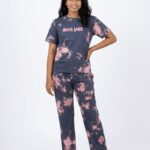 Tie and Dye Premium Co ord Set -Ash (Much Love)