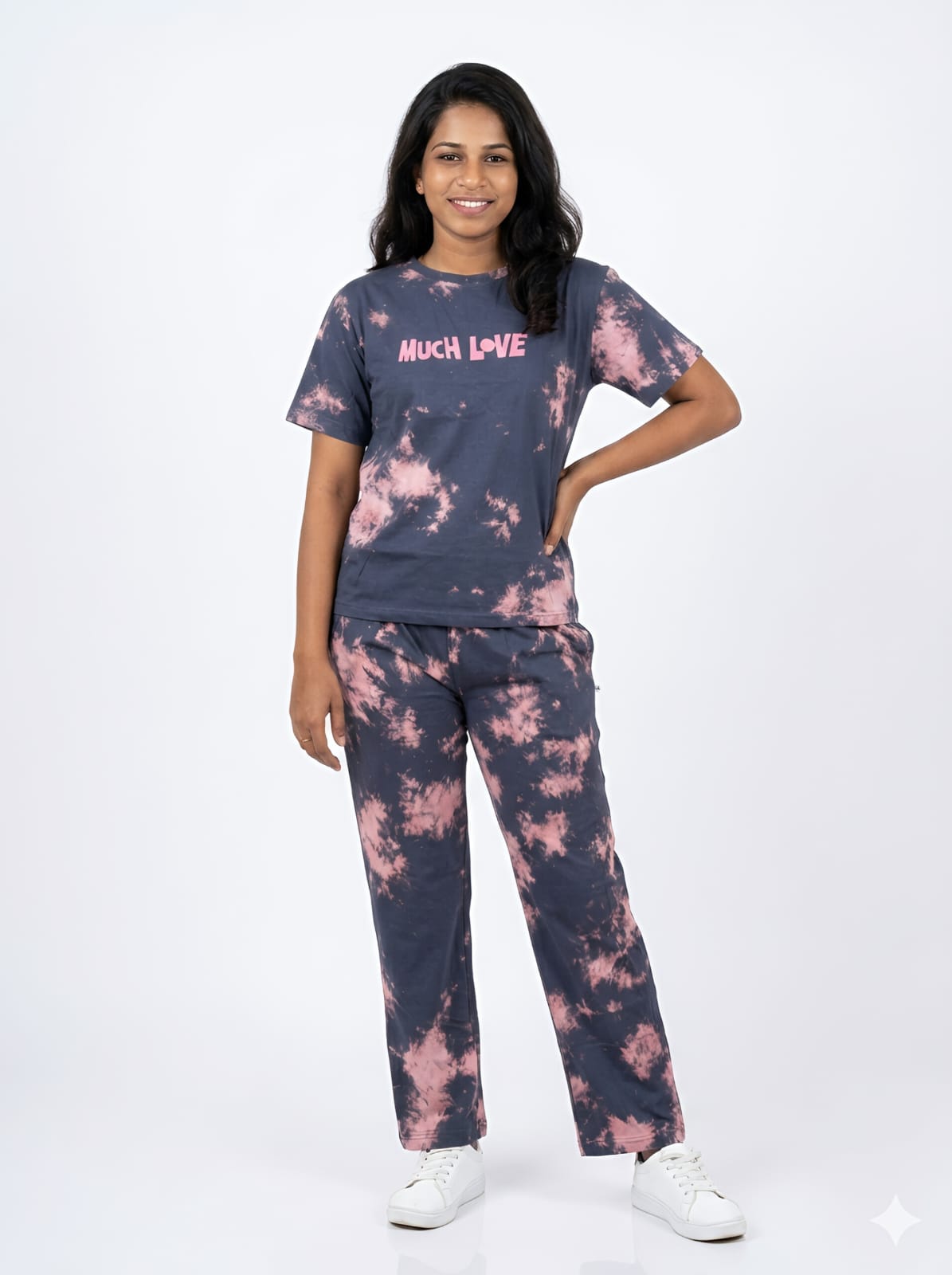 WhatsApp Image 2026-06-02 at 10.45.01 AM Tie and Dye Premium Co ord Set -Ash (Much Love) - Image 1