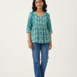 Avaasa Short Umbrella Only Top - Green Leaf