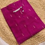 Raw Silk Kurthi-Purple