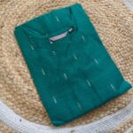 Raw Silk Kurthi-Bottle Green Jumkka