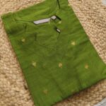 Raw Silk Kurthi-Olive Green