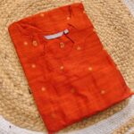Raw Silk Kurthi-Orange