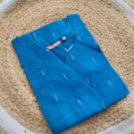 Raw Silk Kurthi-Sky Blue