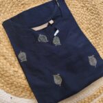 Raw Silk Kurthi-Blue
