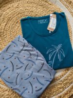 Womens 3/4th Pant Set-Teal Blue - Image 2