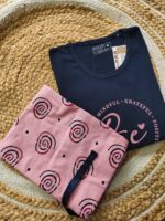 Womens 3/4th Pant Set-Blue - Image 2