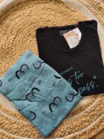 Womens 3/4th Pant Set-Black - Image 2