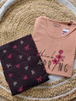 Womens 3/4th Pant Set-Peach - Image 2