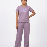 Cargo type Co Ord Set -Light Purple
