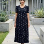 Non Feeding Frock-Black and White