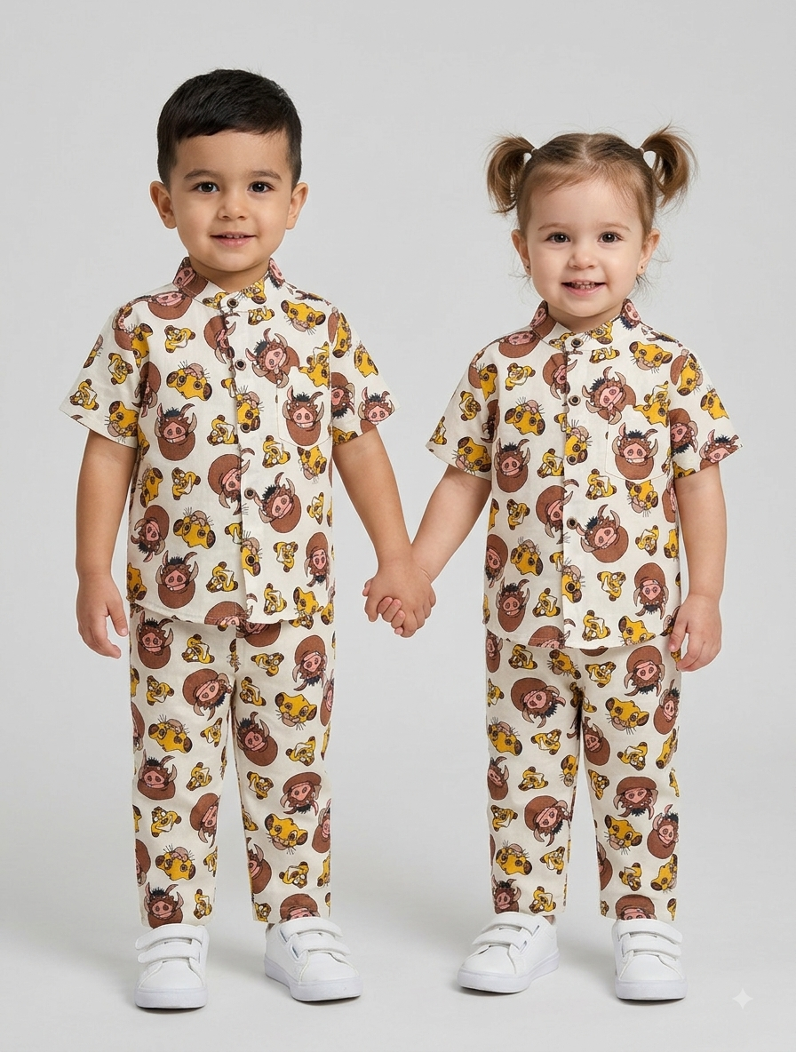 1786600605882 Baby Muslin Co ord Pant set - Image 1
